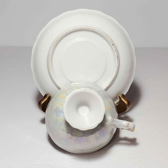 Teacup and Saucer Pink Flower Vintage - Picture 8 of 10